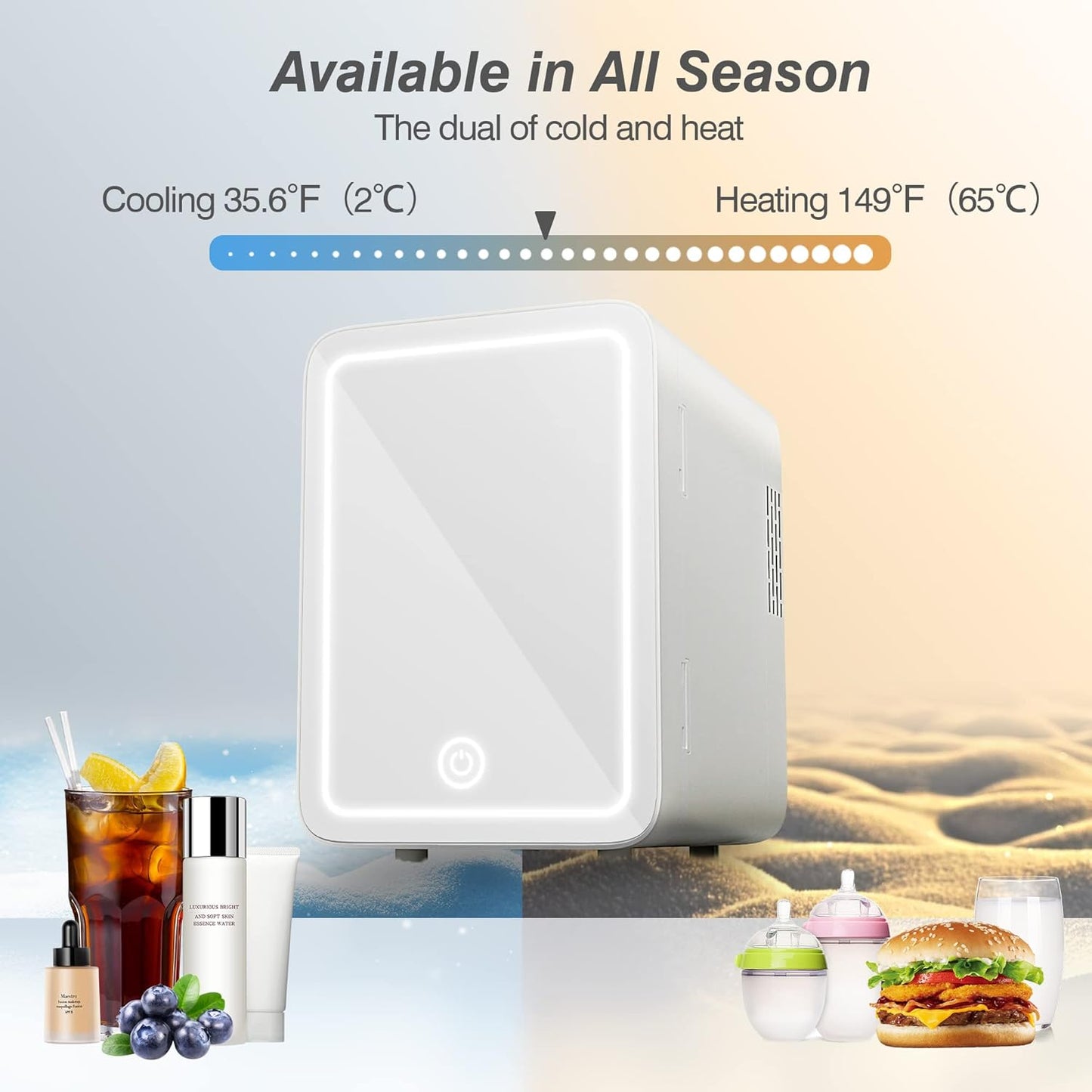 Mini Beauty Fridge with Light