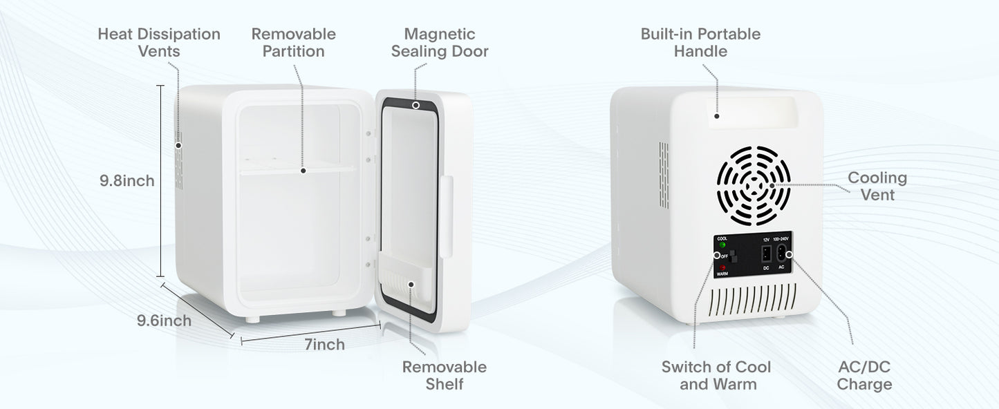 Mini Beauty Fridge with Light